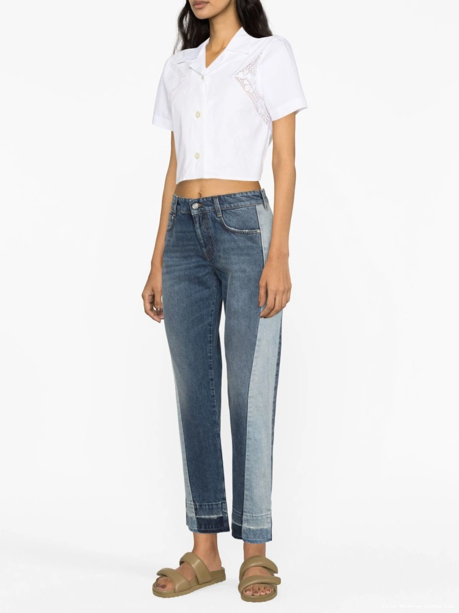 Cheap jeans Women Stella straight-leg colour-block McCartney 0813